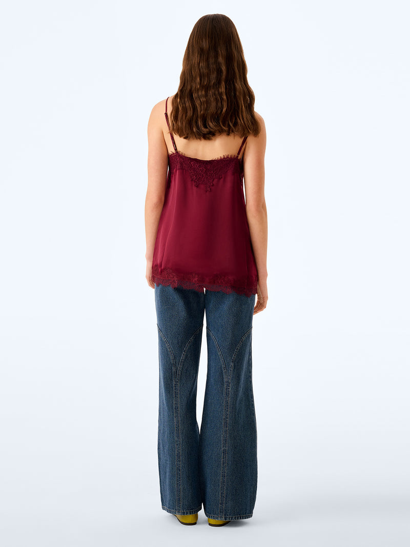 Estella Top in Deep Wine