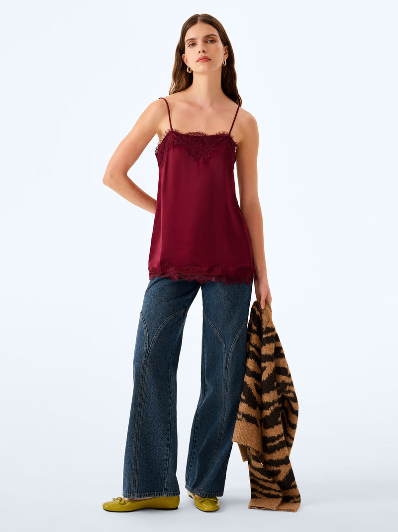 Estella Top in Deep Wine