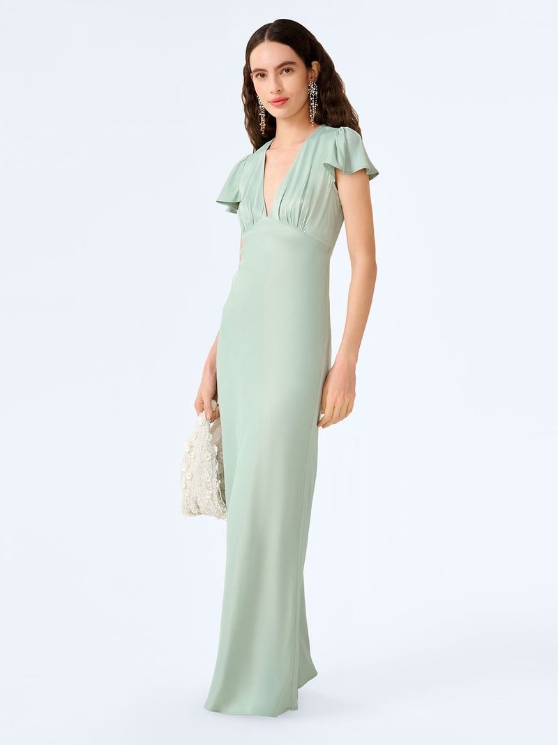 Iris Jacquard Dress in Sage | OMNES | Ethical & Affordable Clothing | Shop Women's Dresses Iris Jacquard Dress in Sage | OMNES | Ethical & Affordable Clothing | Shop Women's Dresses