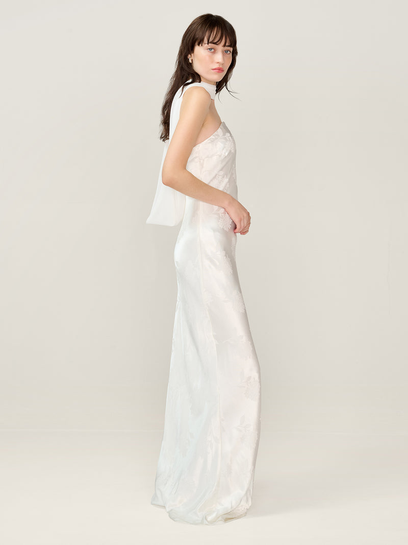 Faith Jacquard Dress in Ivory