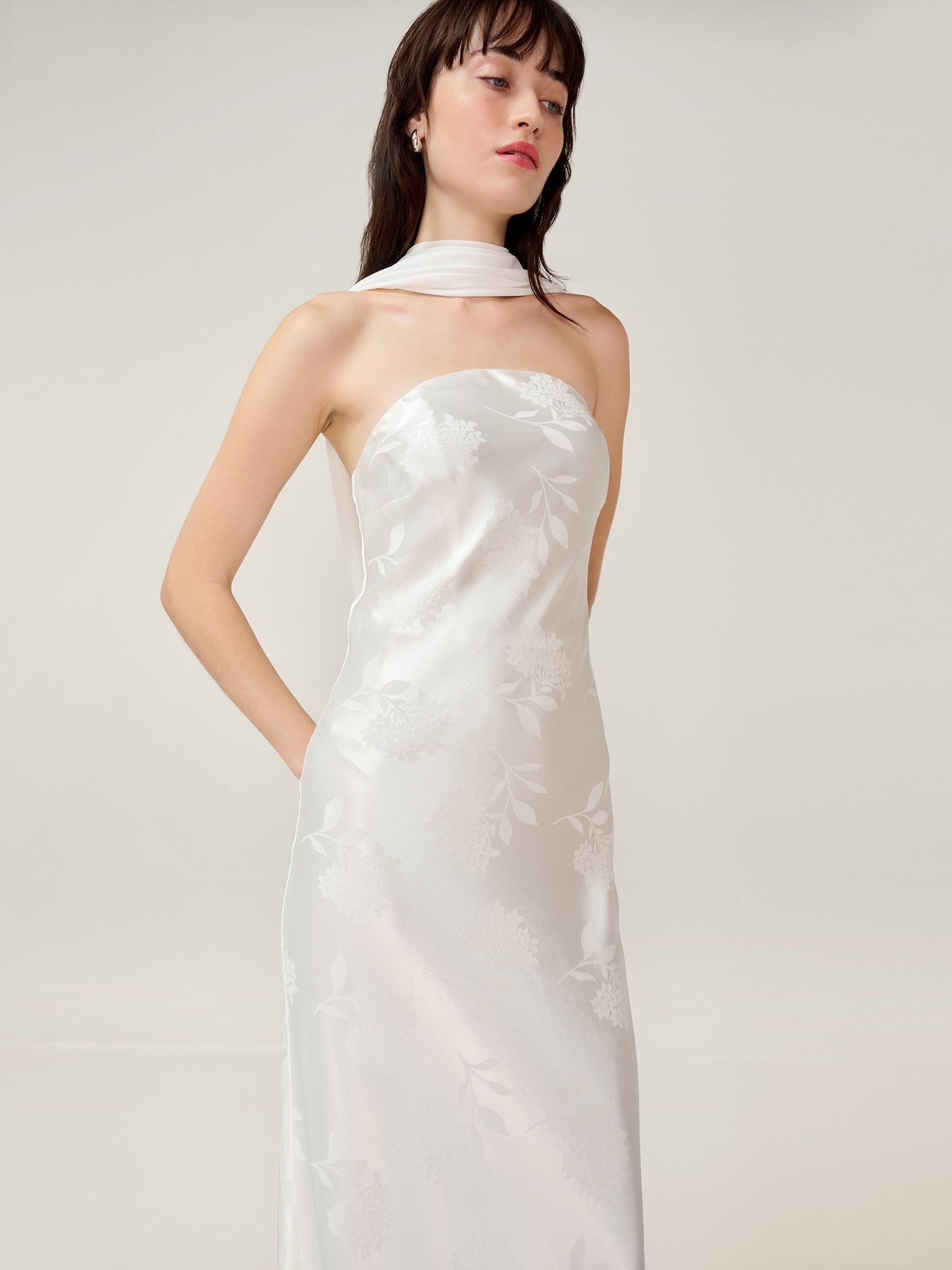 Faith Jacquard Dress in Ivory - 10 Faith Jacquard Dress in Ivory - 10