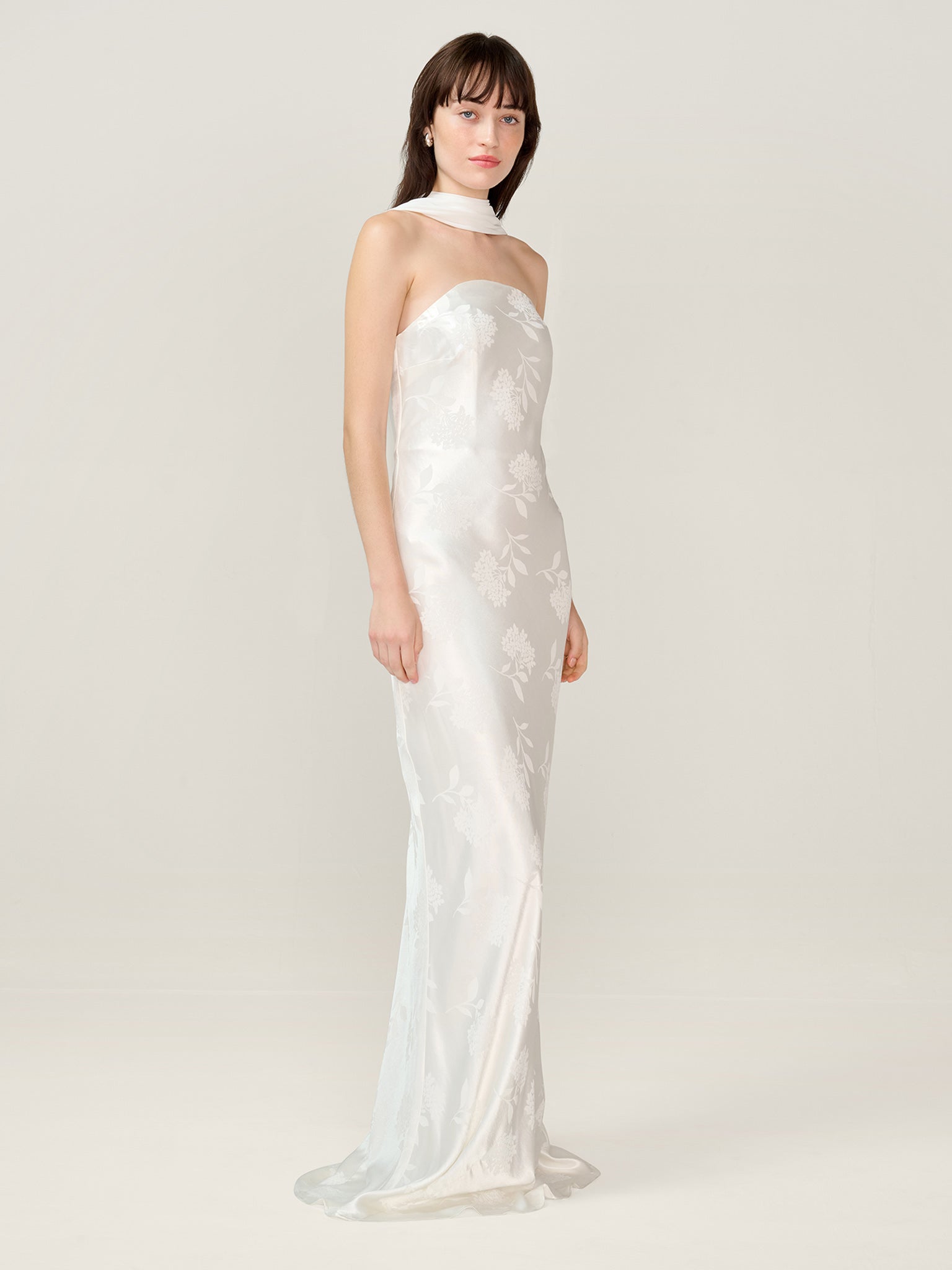 Faith Jacquard Dress in Ivory