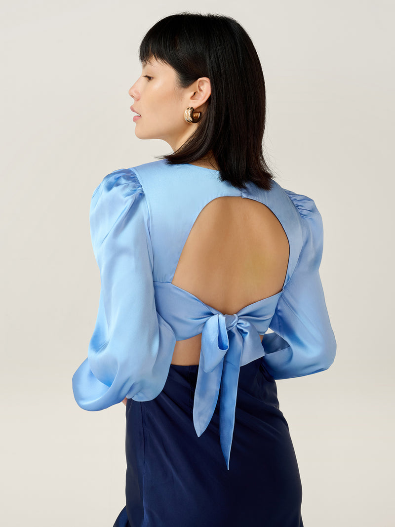 Francoise Dress in Blue and Navy
