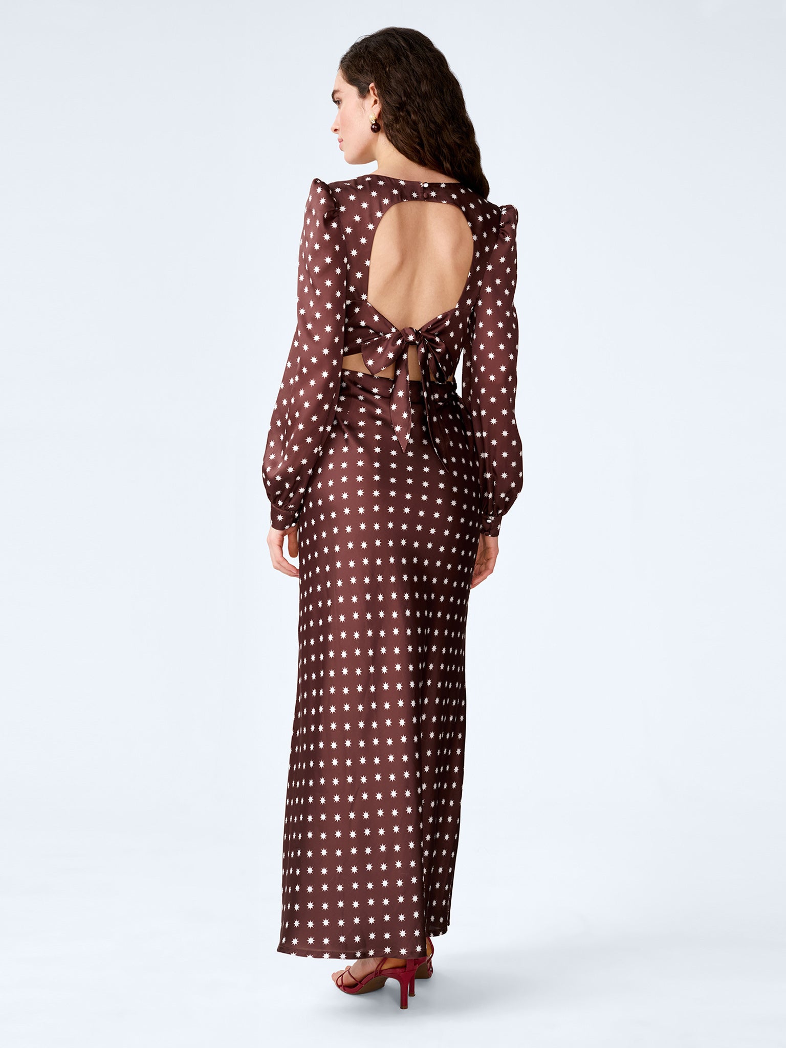 Francoise Dress in Brown Starburst – OMNES
