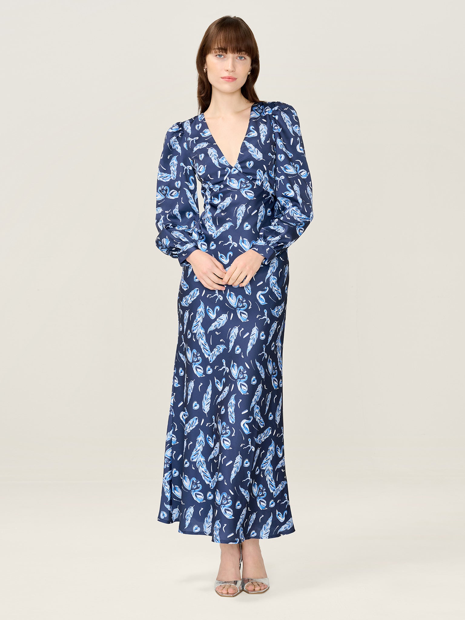 Francoise Dress in Swan Print