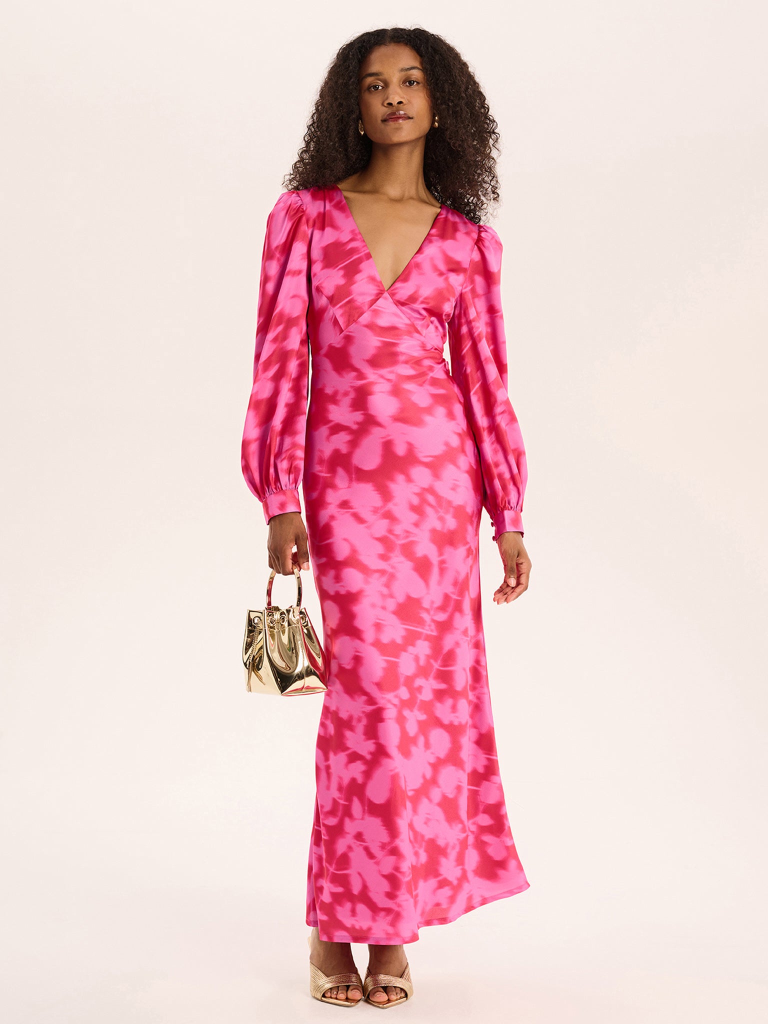 Francoise Dress in Magenta Blurred Floral - 22 Francoise Dress in Magenta Blurred Floral - 22