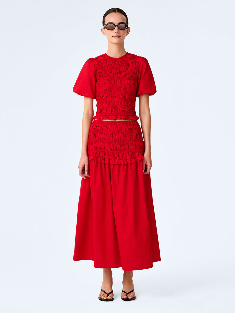 Haley Skirt in Barbados Cherry