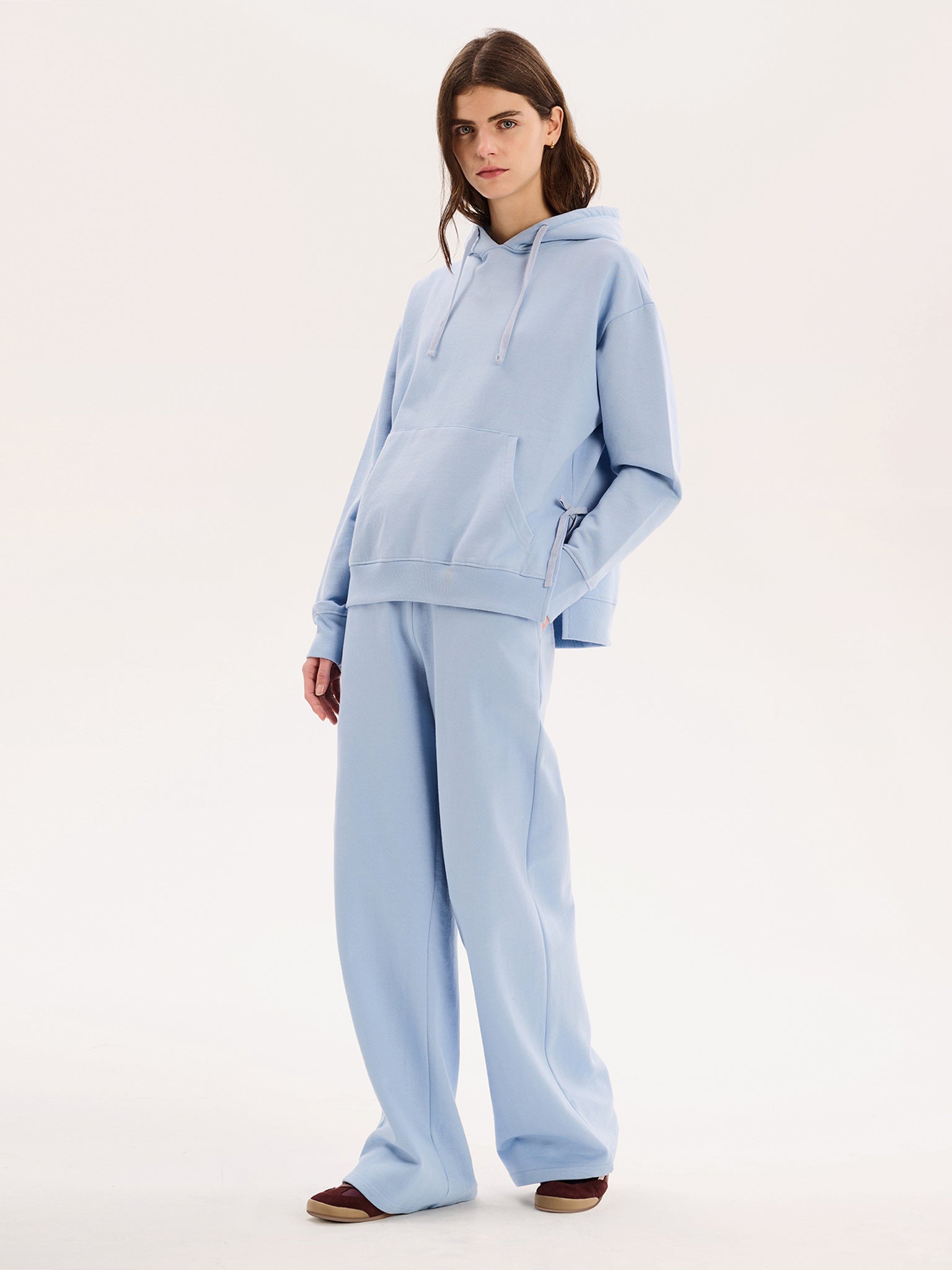 Georgie Straight Leg Jogger in Light Blue OMNES Trousers
