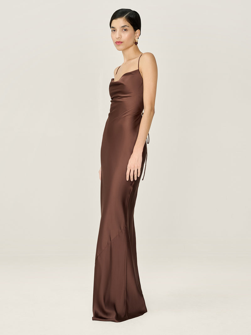 Chocolate Raspberry Dress Aurelia Dress in Chocolate | OMNES | Dresses | Sustainable & Affordable ...