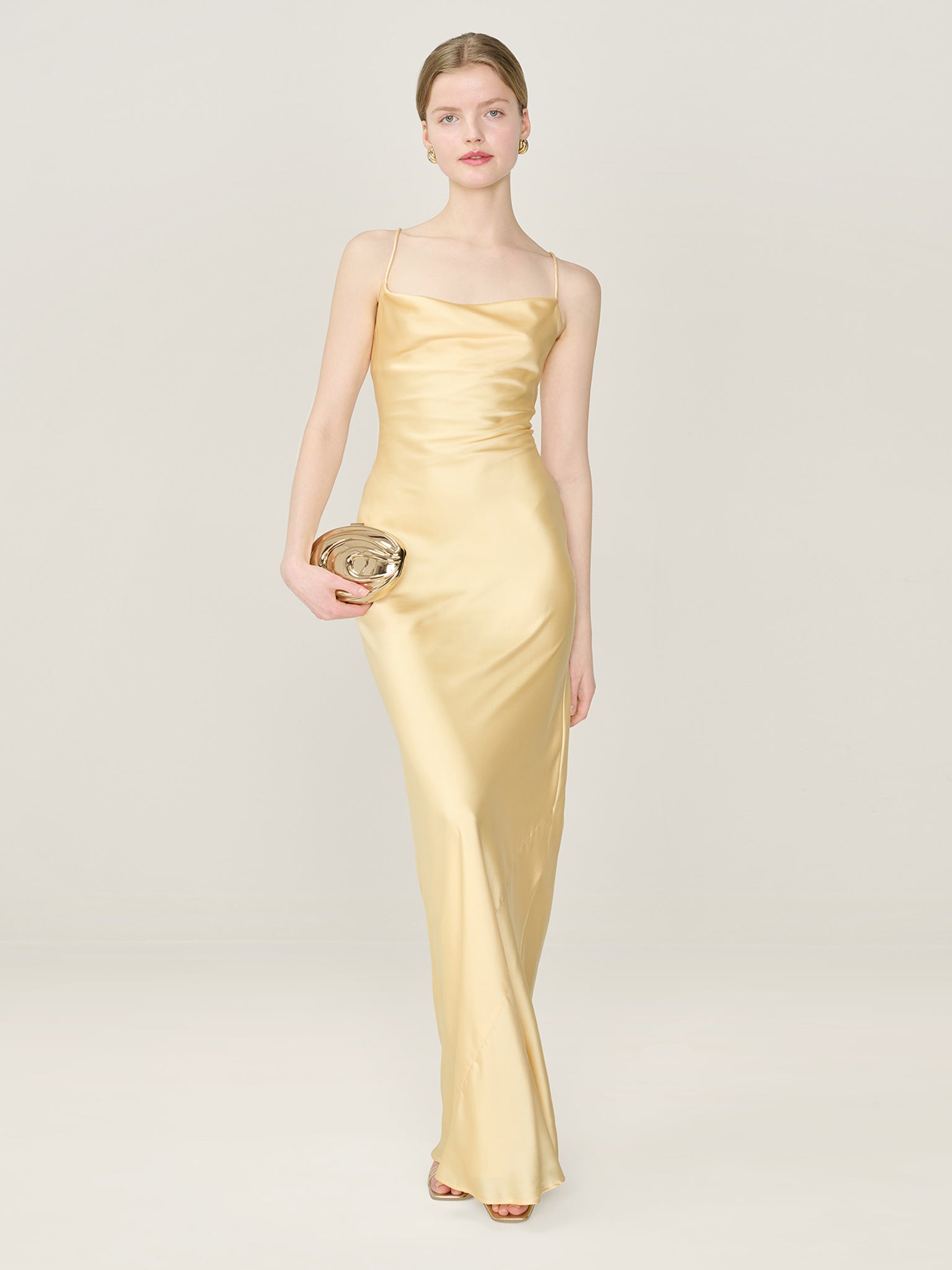 white christmas dresses Ordinia Silk-Velvet Devoré Gown in Bouquet Devoré Cream