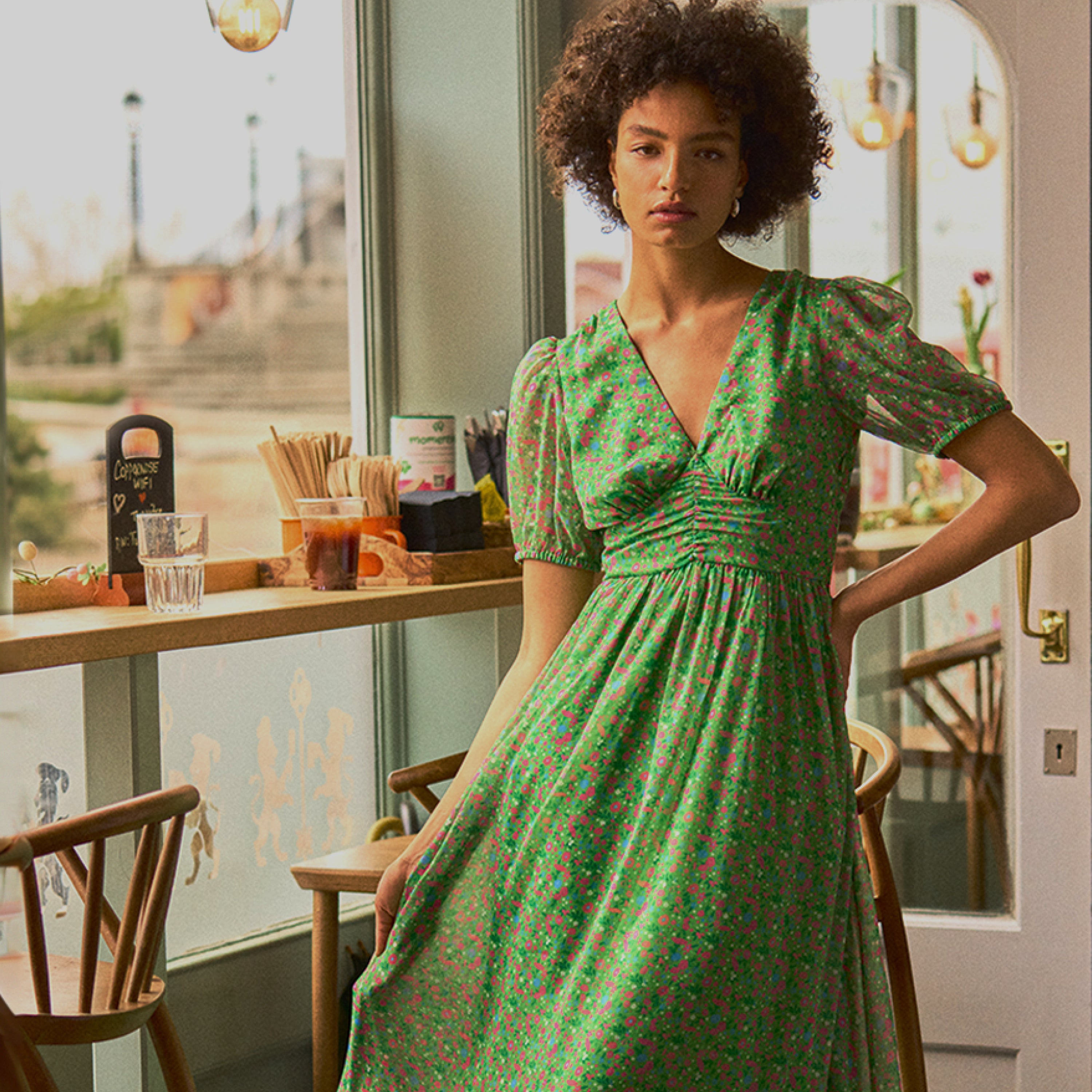 Shana Mini Dress in Cheetah Print OMNES Dresses Sustainable