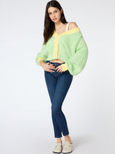 Load image into Gallery viewer, Hopper Oversized Cardigan in Mint and Yellow