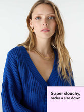 Load image into Gallery viewer, Oversized Hopper Cardigan in Cobalt Blue