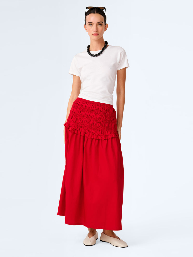 Haley Skirt in Barbados Cherry