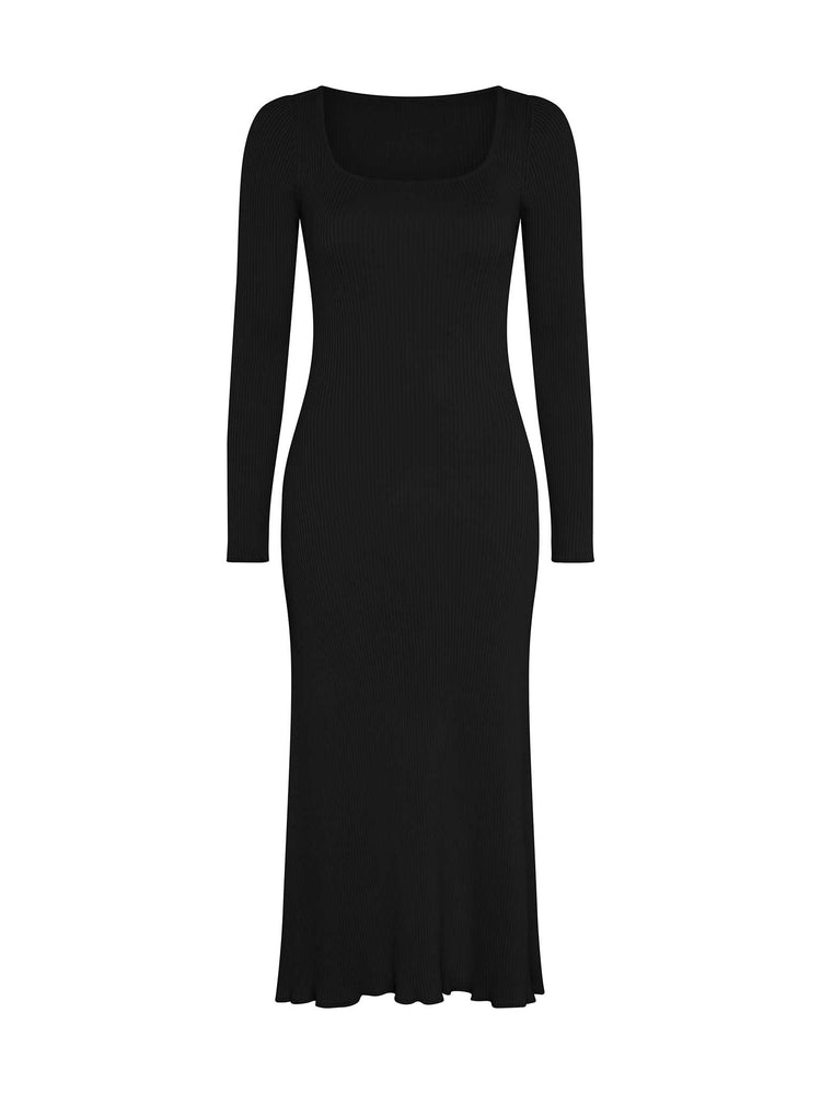 Hampton Knit Dress in Black