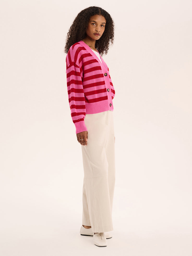 Heather Stripe Cardigan