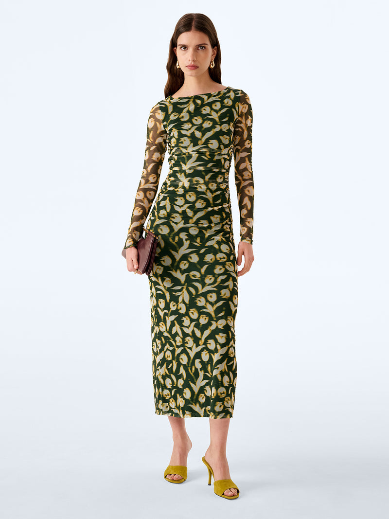 Hollis Dress in Blurred Tulip Print