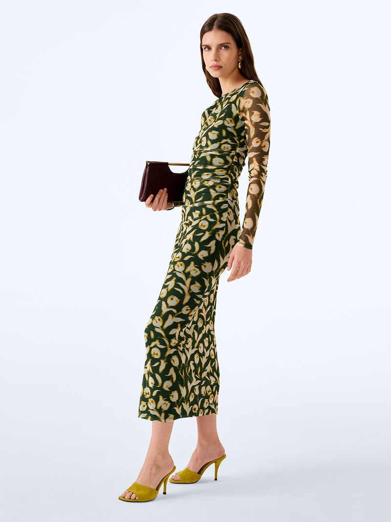 Hollis Dress in Blurred Tulip Print