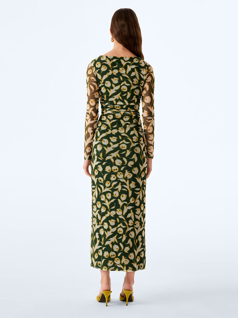 Hollis Dress in Blurred Tulip Print