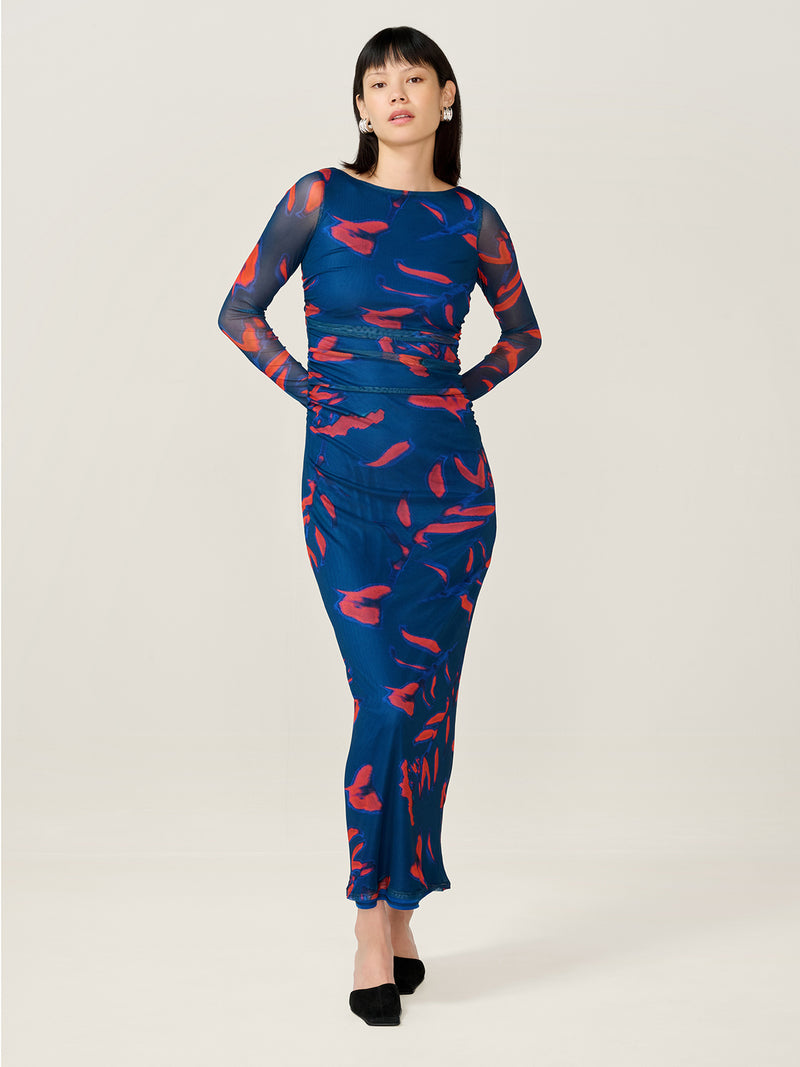 Hollis Dress in Falling Leaf Print
