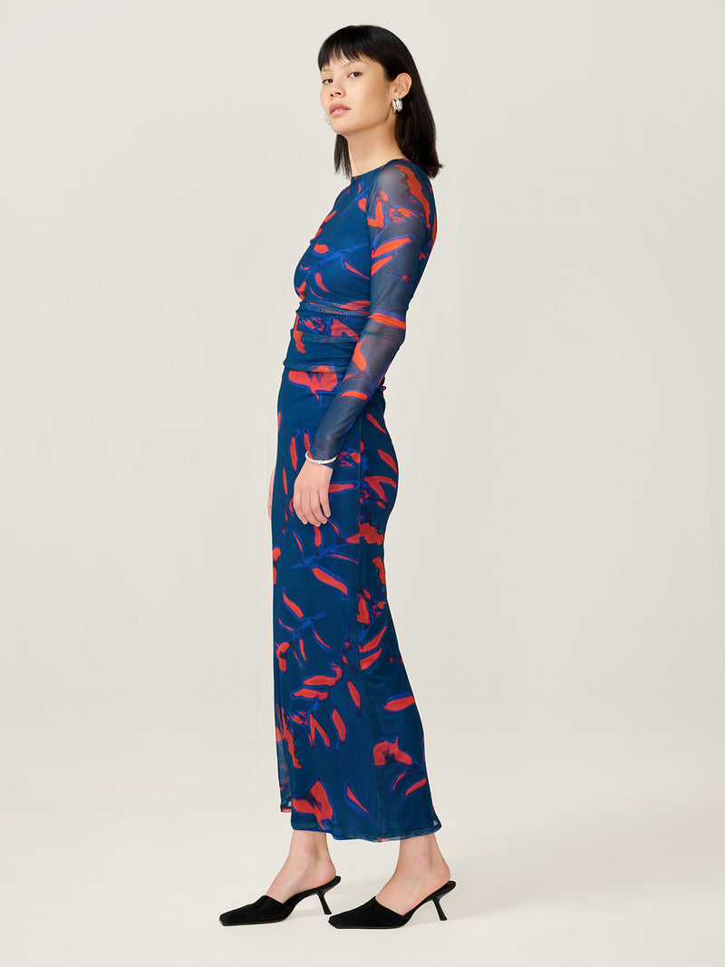 Hollis Dress in Falling Leaf Print