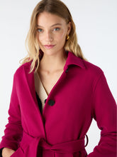 Load image into Gallery viewer, Vienna Single Breasted Belted Coat in Magenta