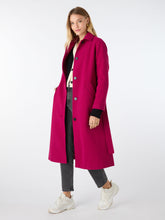 Load image into Gallery viewer, Vienna Single Breasted Belted Coat in Magenta