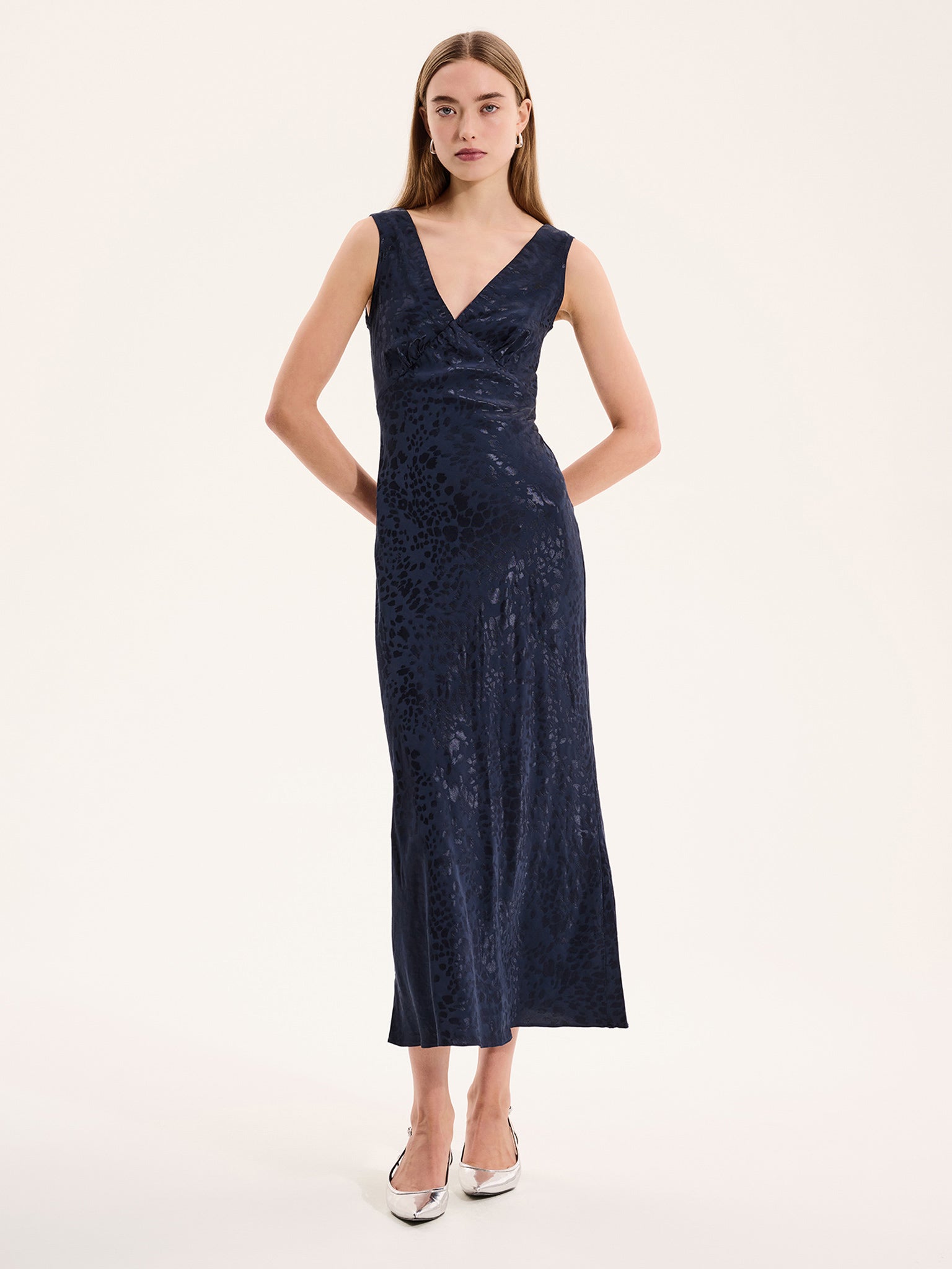 Iris Maxi Dress in Navy | OMNES | Ethical & Affordable Clothing | Shop Women's Dresses