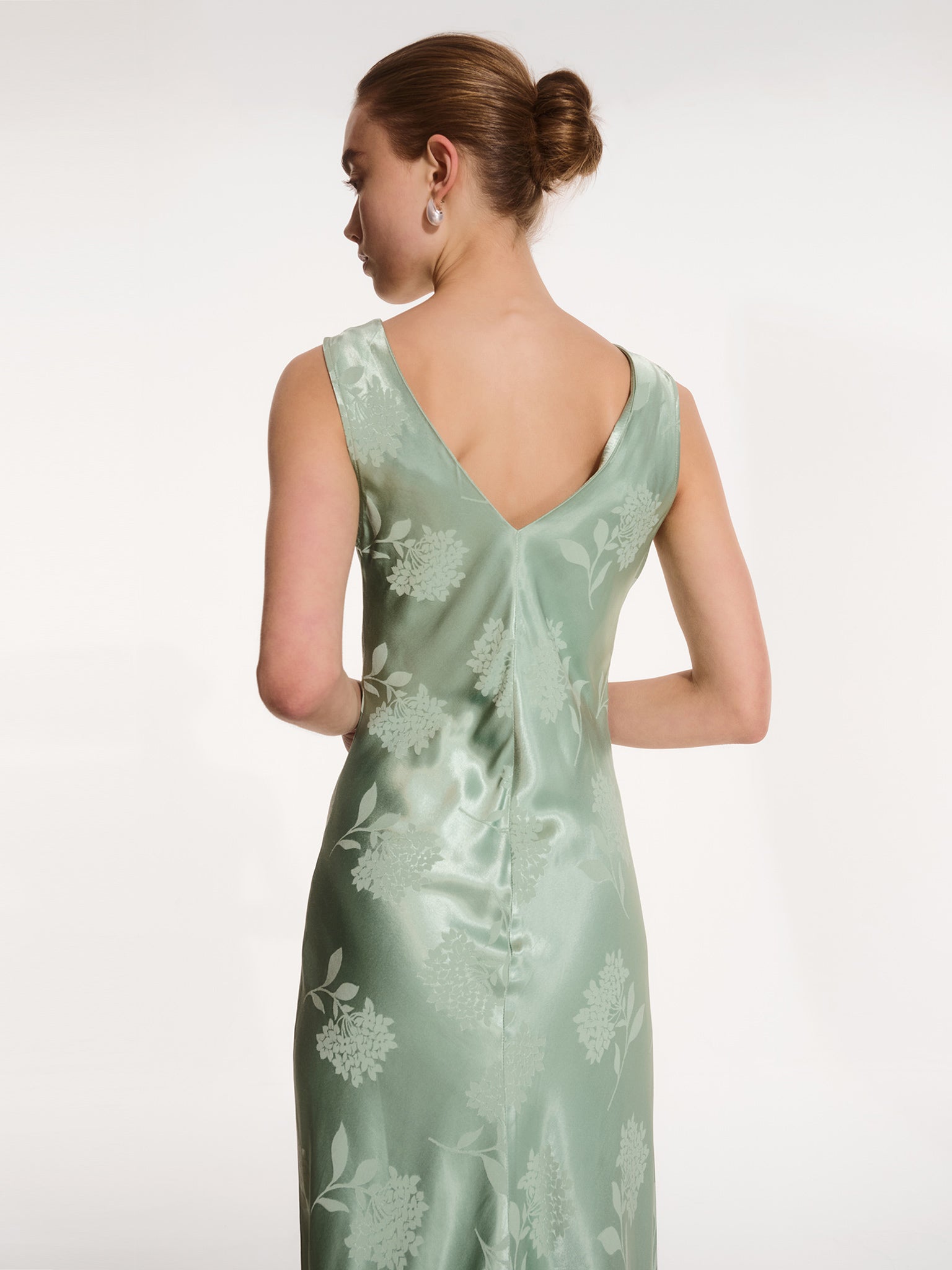 Iris Jacquard Dress in Sage - 24 Iris Jacquard Dress in Sage - 24