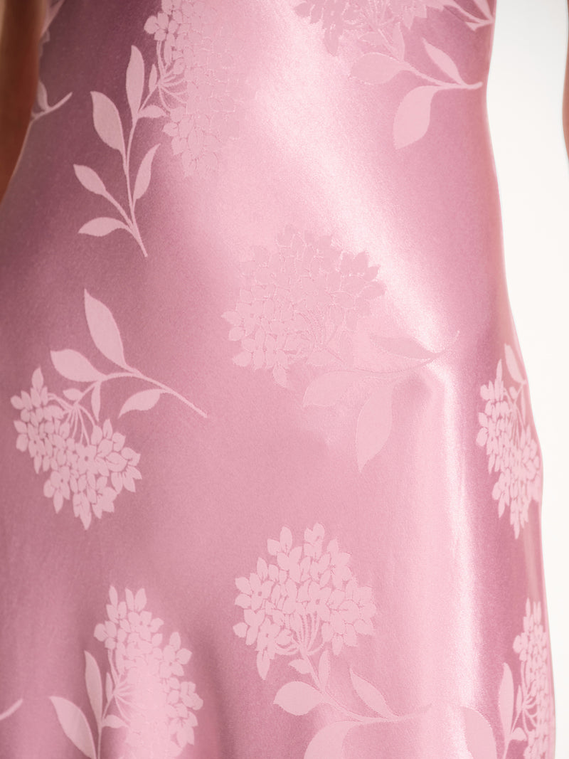 Iris Jacquard Dress in Vintage Pink