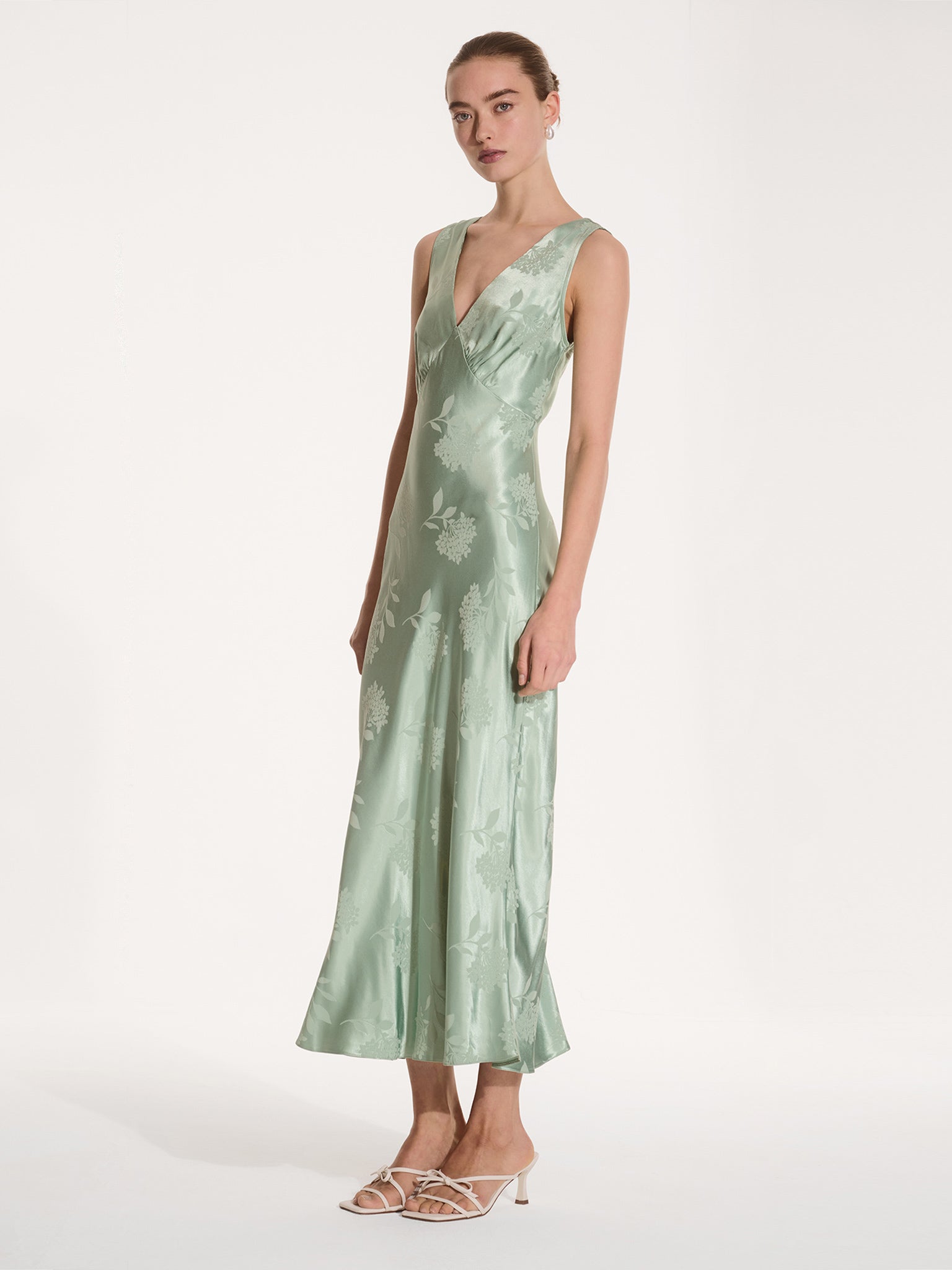 Iris Jacquard Dress in Sage - 6 Iris Jacquard Dress in Sage - 6