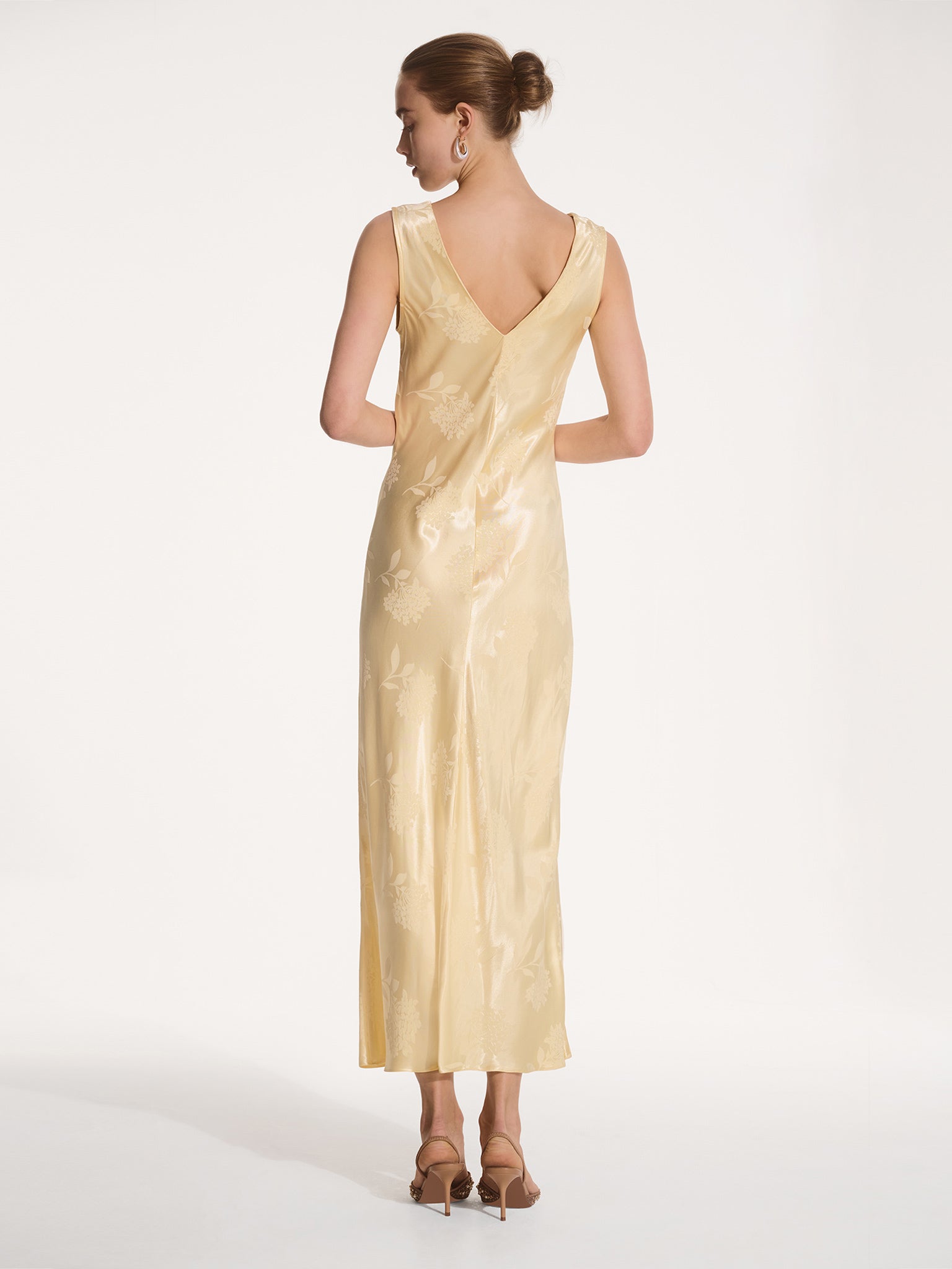 Iris Jacquard Dress in Vintage Yellow Iris Jacquard Dress in Vintage Yellow