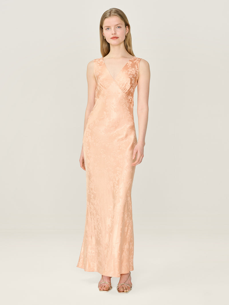 Iris Jacquard Dress in Prairie Sunset