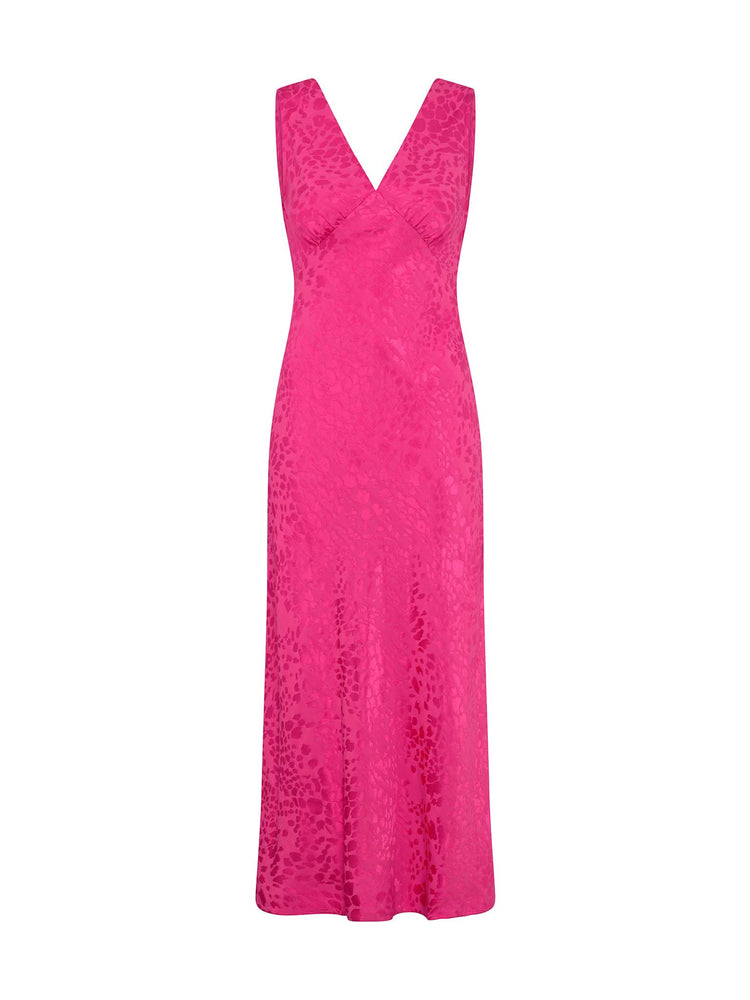 Iris Maxi Dress in Cerise Pink