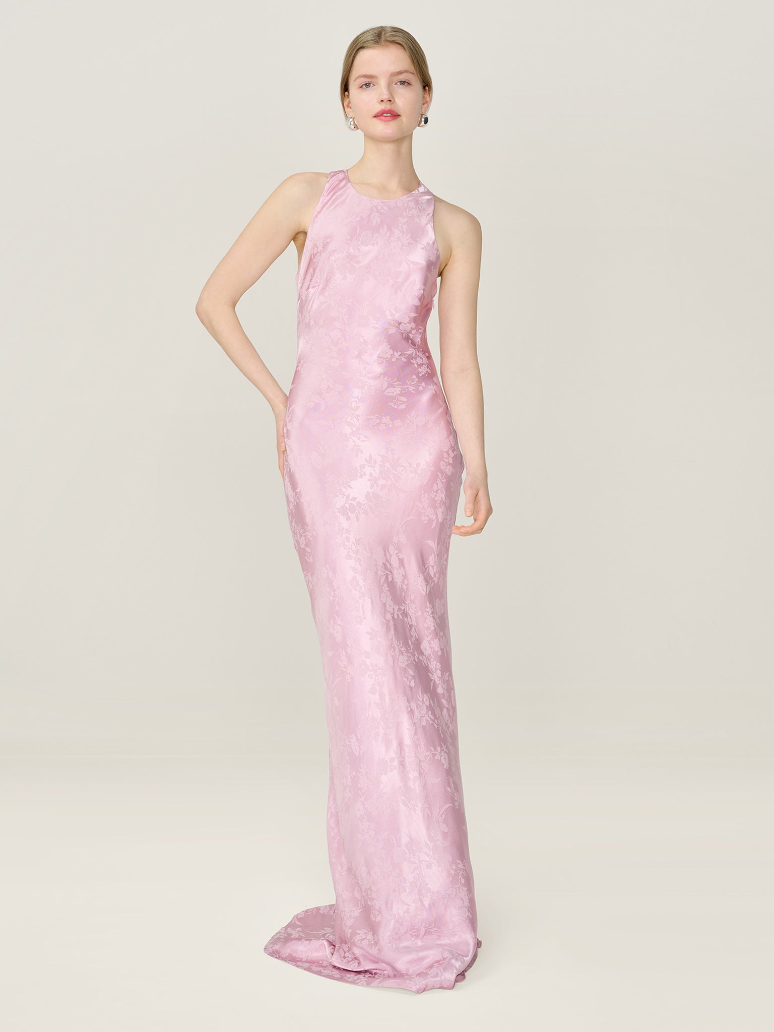 Jai Jacquard Dress in Bleached Mauve