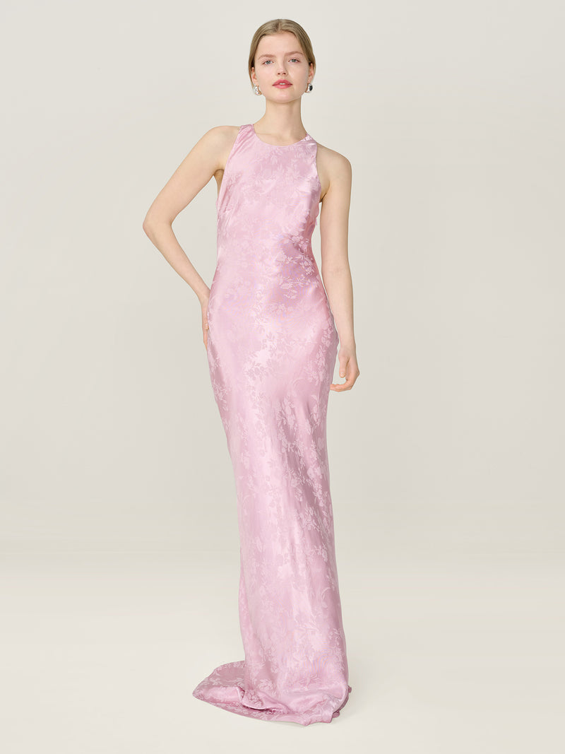 Jai Jacquard Dress in Bleached Mauve