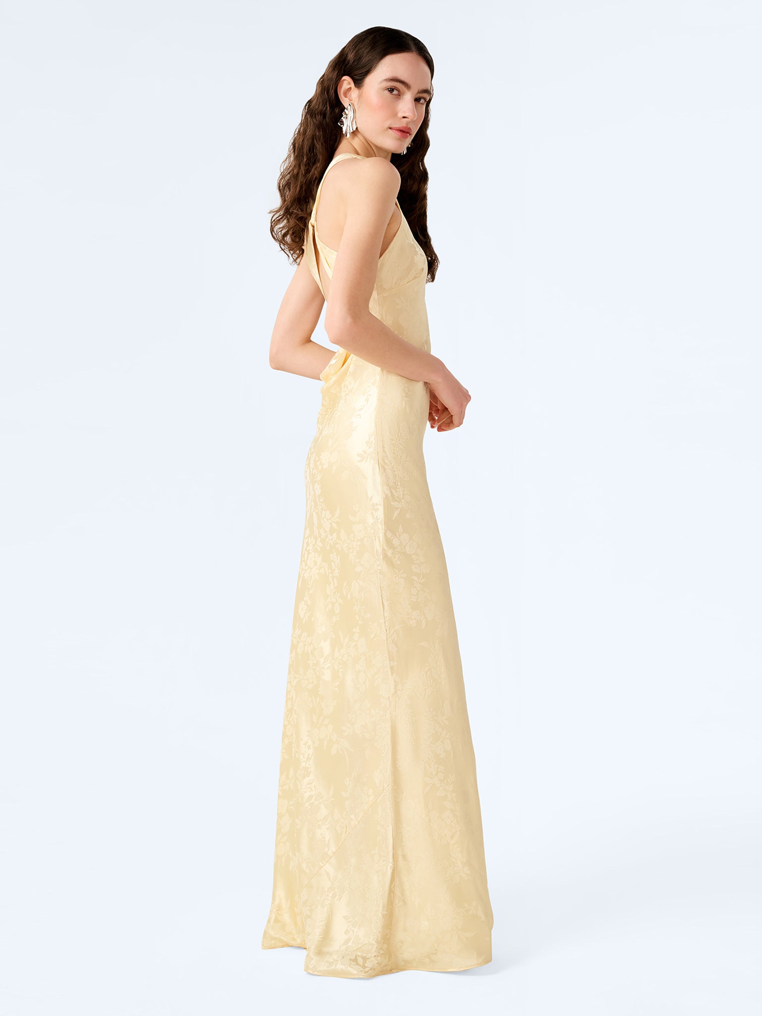 Jai Jacquard Dress in Double Cream