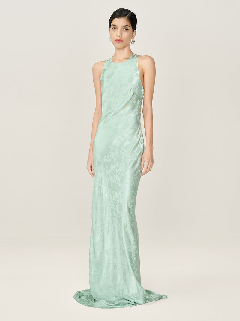 Jai Jacquard Dress in Sage