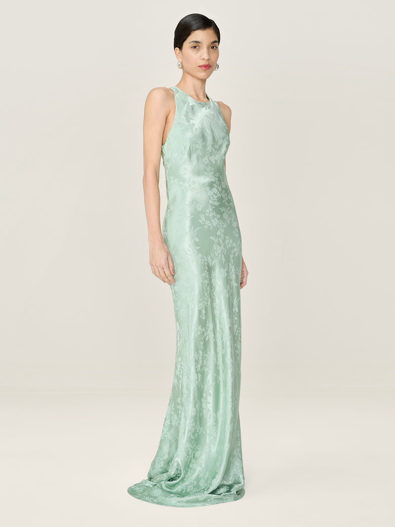 Jai Jacquard Dress in Sage