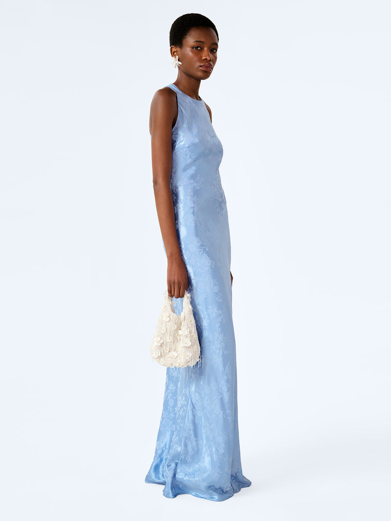 Jai Jacquard Dress in Vista Blue