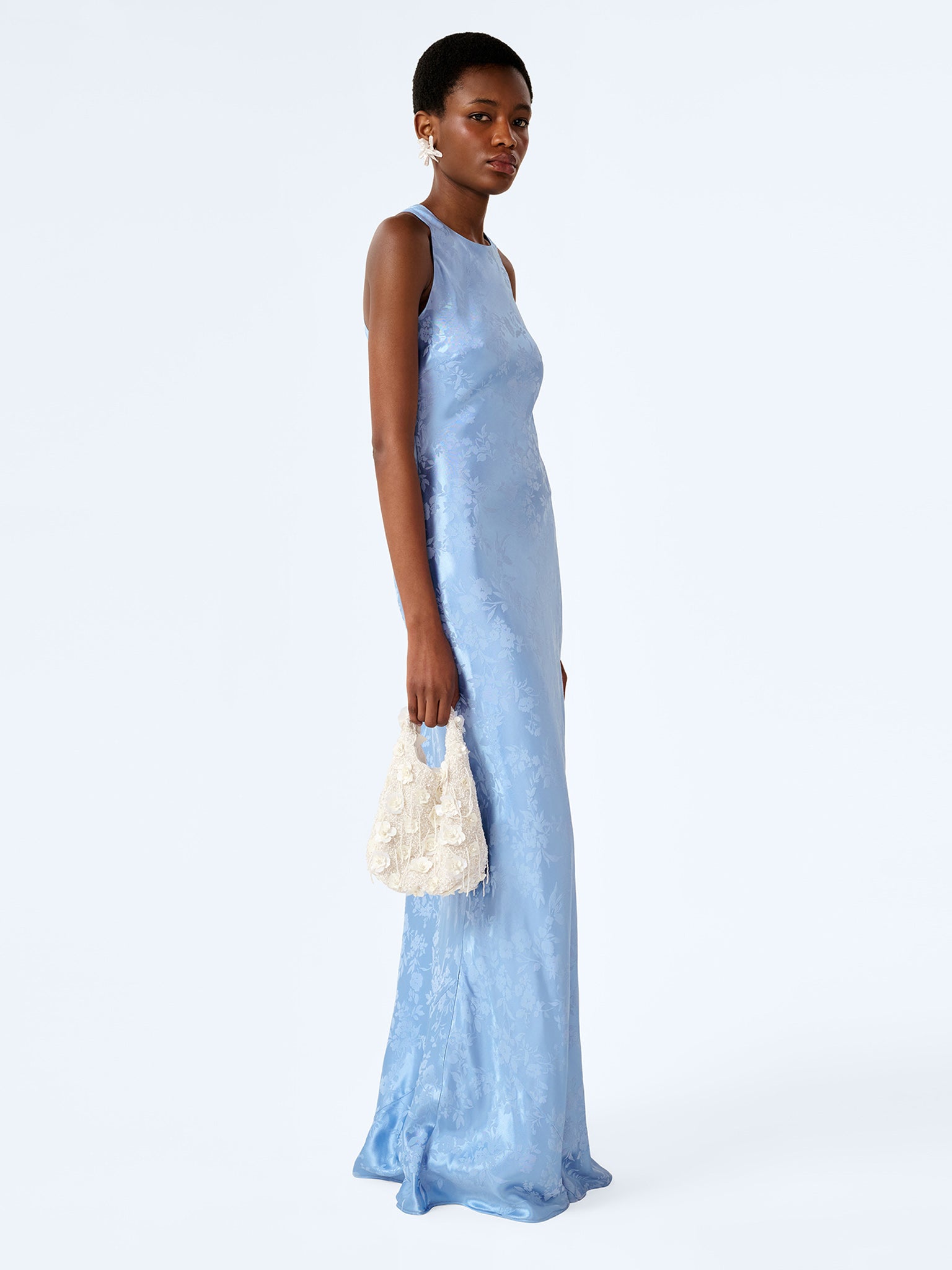 OMNES Jai Jacquard Dress in Vista Blue 16