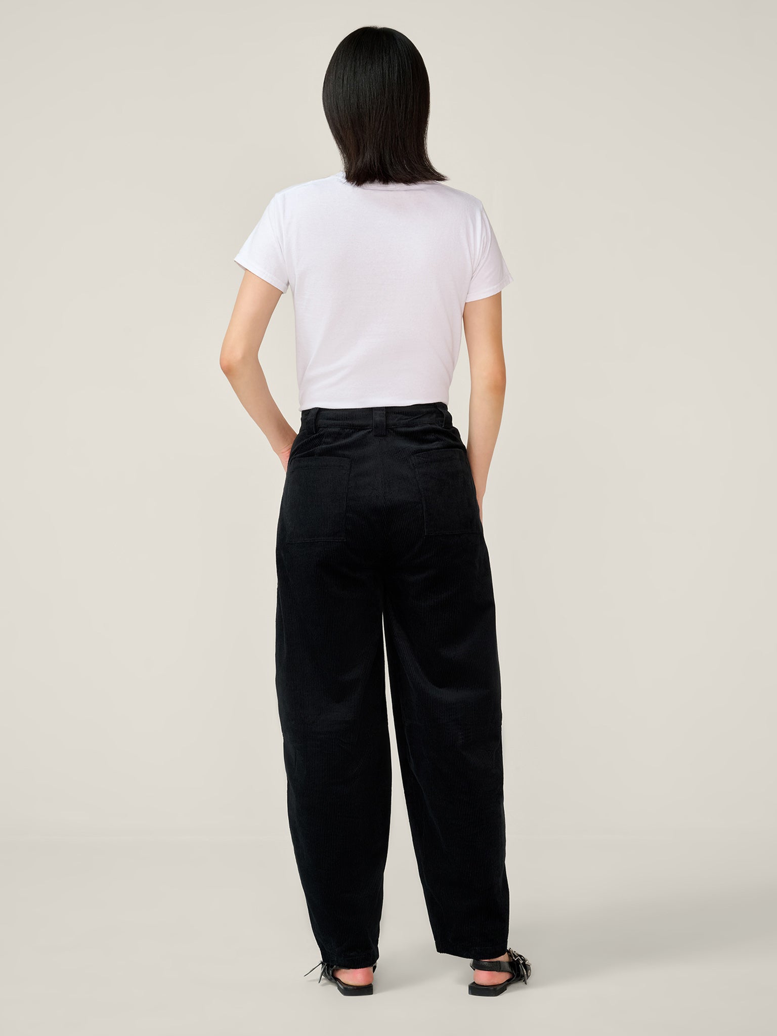 Kai Cord Trouser in Black
