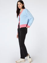 Load image into Gallery viewer, Kayla Knit Cardigan in Blue and Pink