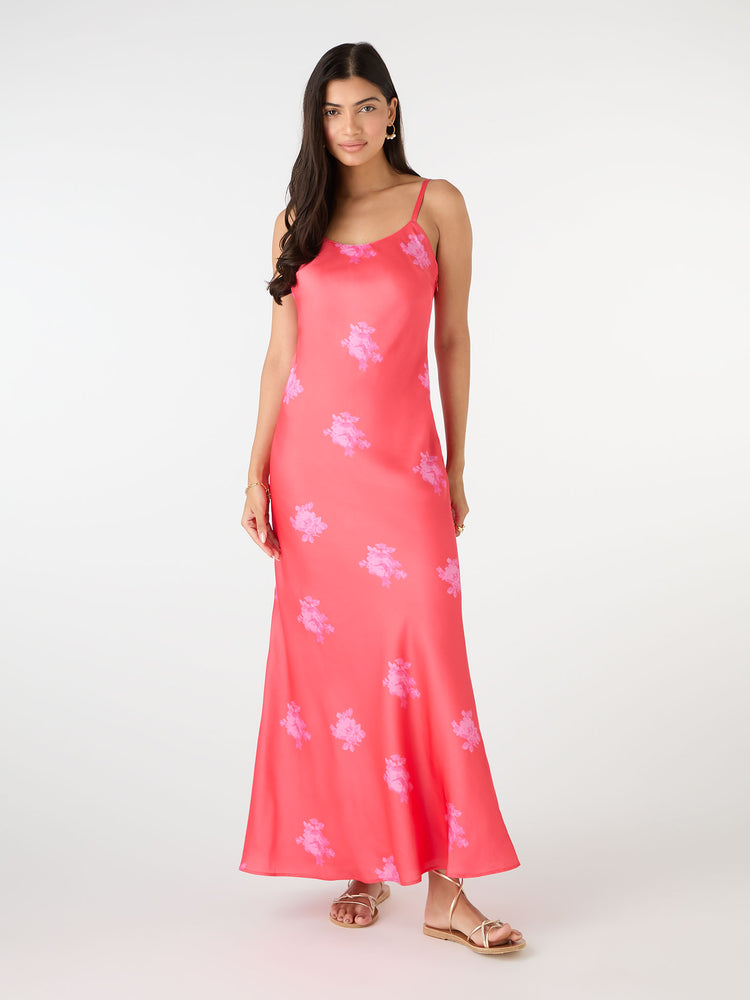 Libra Maxi Dress in Pink Print