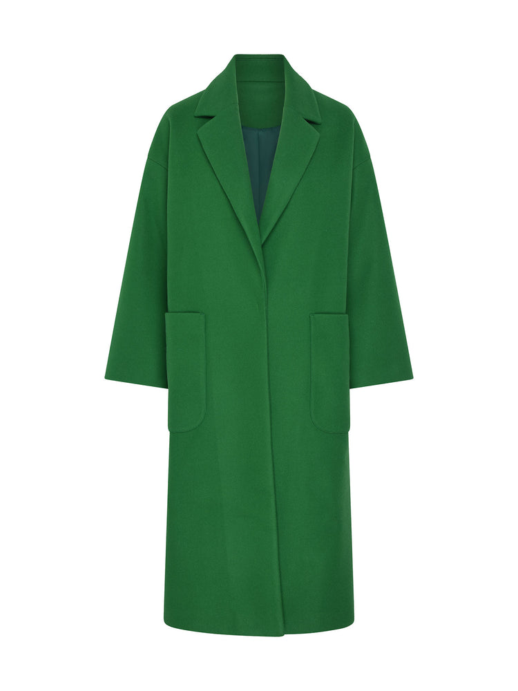 Leighton Double Breasted Coat in Green – OMNES