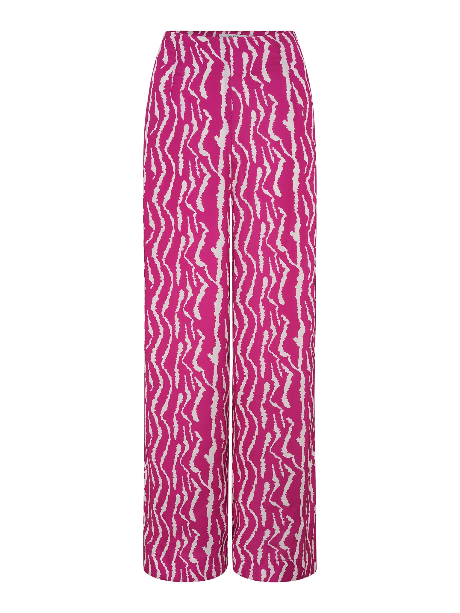 Lynx Satin Wide Leg Print Trouser | OMNES | Jeans & Trousers