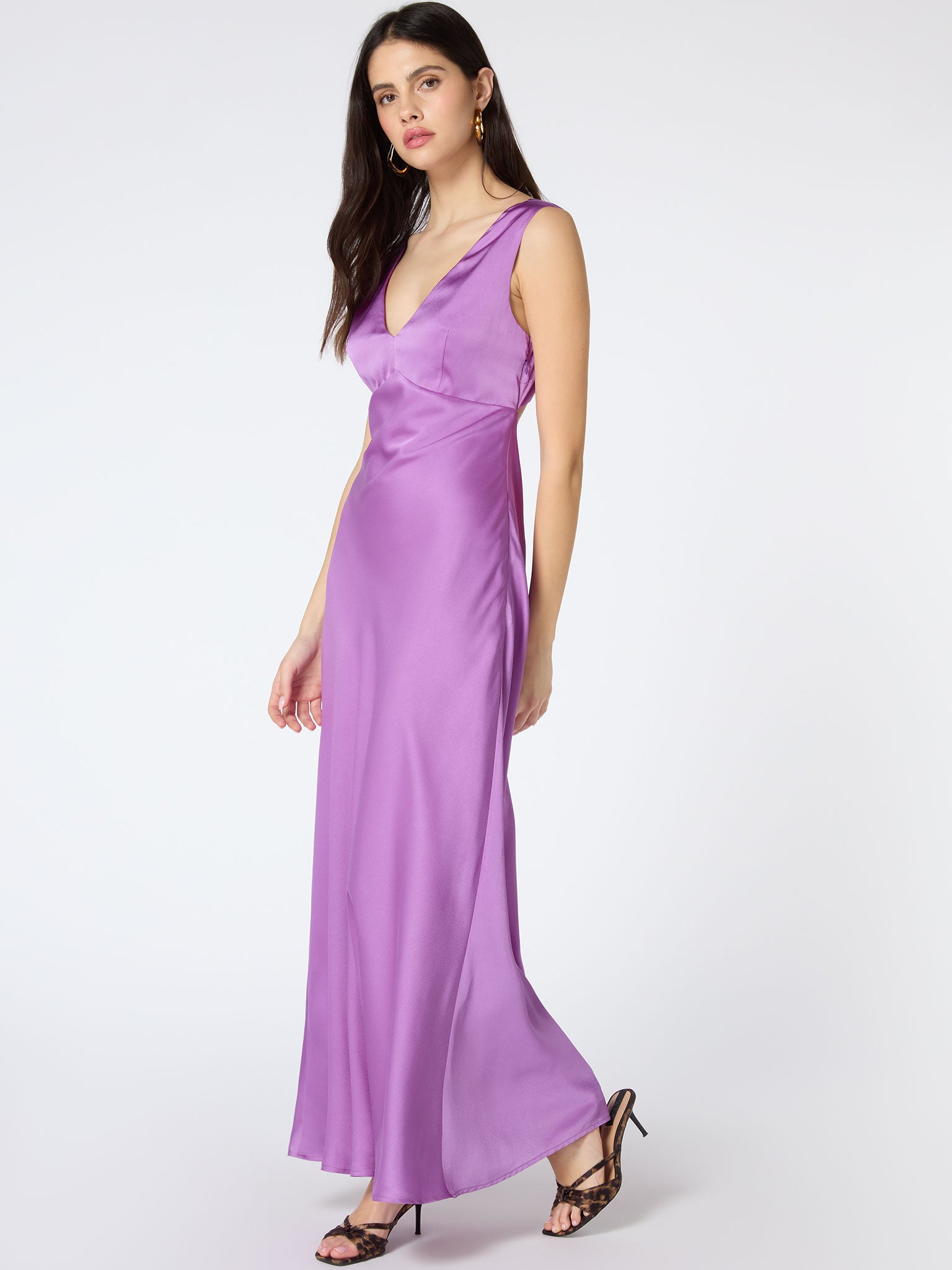 lilac cut out dress Laia Cut-Out Bodice Midi Dress Lilac