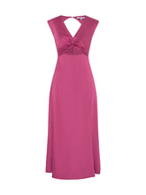Load image into Gallery viewer, Marin Twist Front Dress in Magenta
