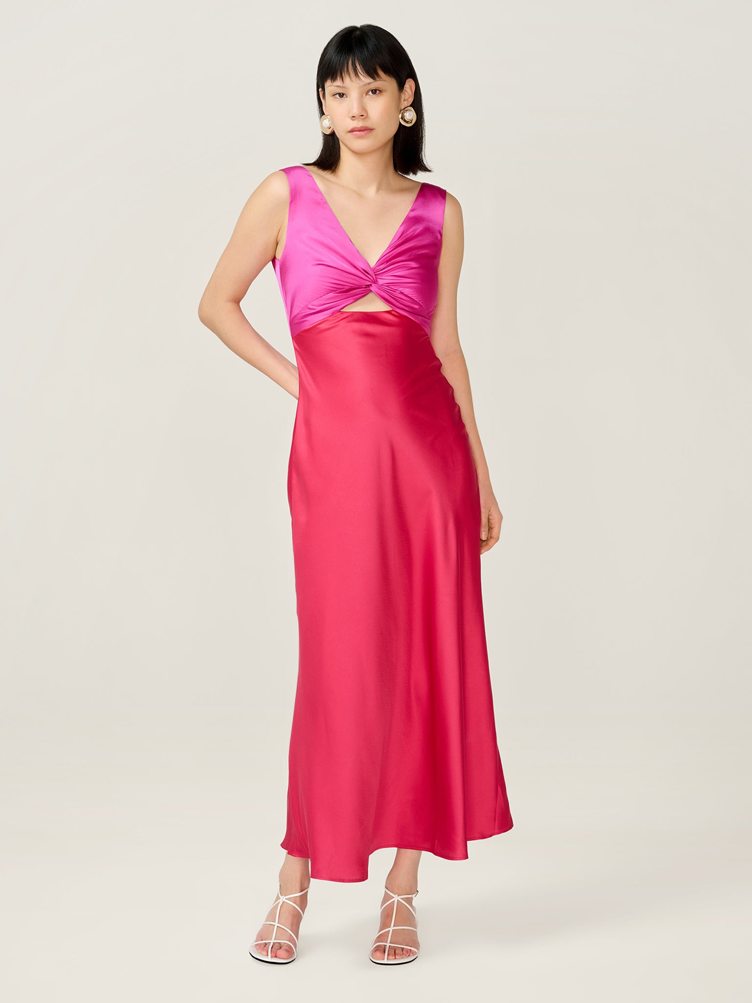 pink and red women's dress Unique Vintage Plus Size 1950s Red & Pink Heart Convertible Sweetheart