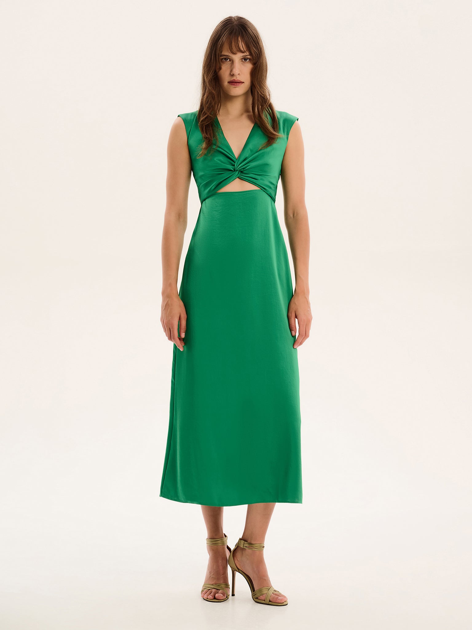 Marin Twist Front Dress in Emerald Green | OMNES | Ethical & Affordable Clothing | Shop Women's Dresses Marin Twist Front Dress in Emerald Green | OMNES | Ethical & Affordable Clothing | Shop Women's Dresses